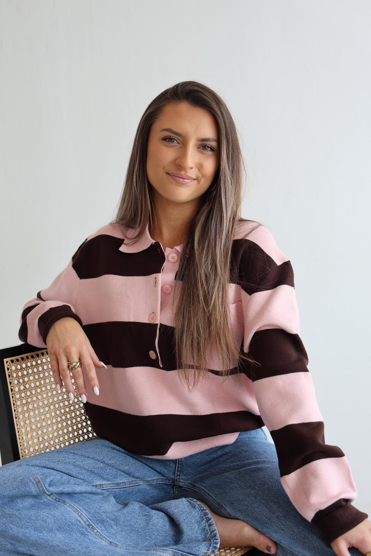 Polo Longsleeve Bold Stripes