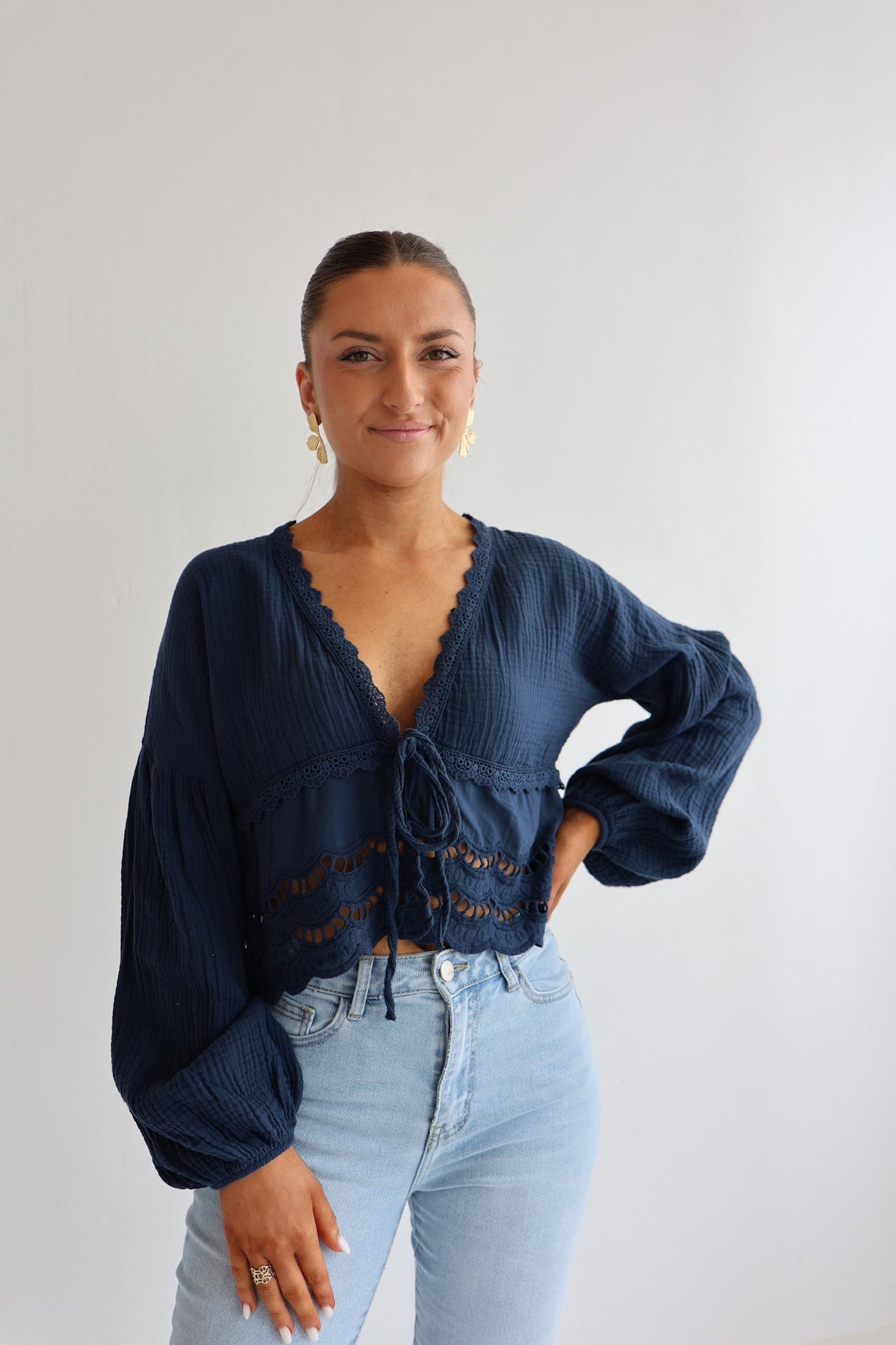 Musselinbluse Sweet Ruffles